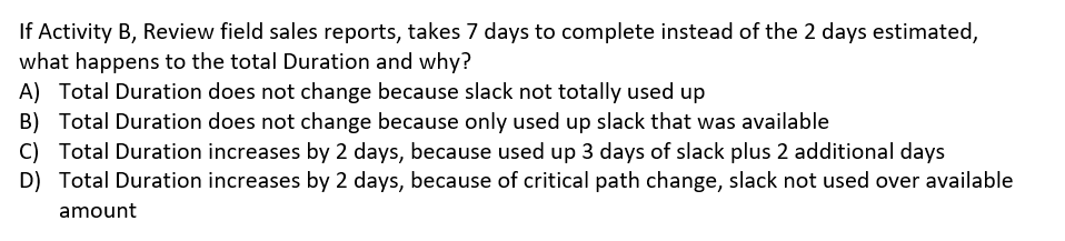 MS Project Problem - Suppose we have a complete