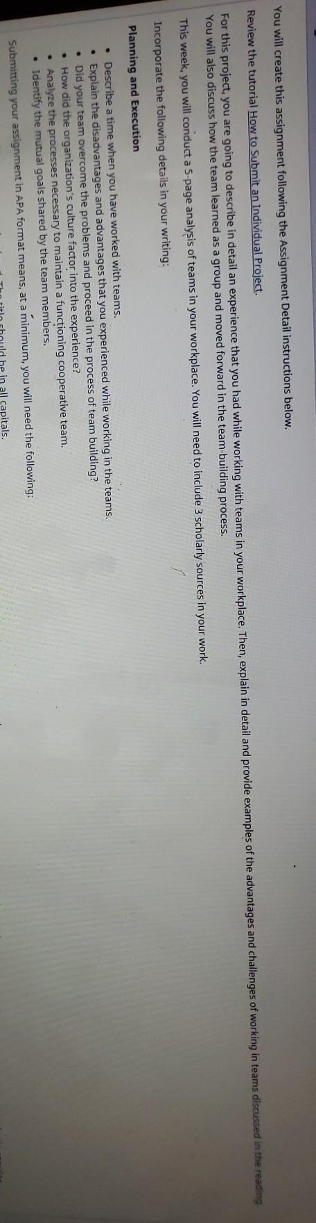 You will create this assignment following the