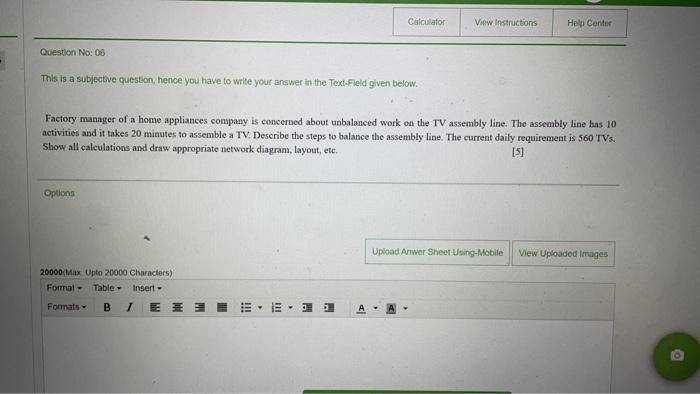 Calculator View Instructions Help Center Question