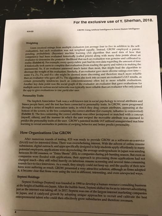 (1) Which of the three company's approaches to