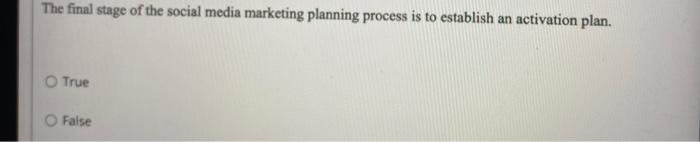 The final stage of the social media marketing