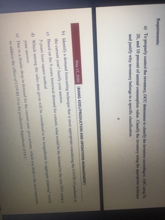 W content POM VERModern Question 5 (10 marks)