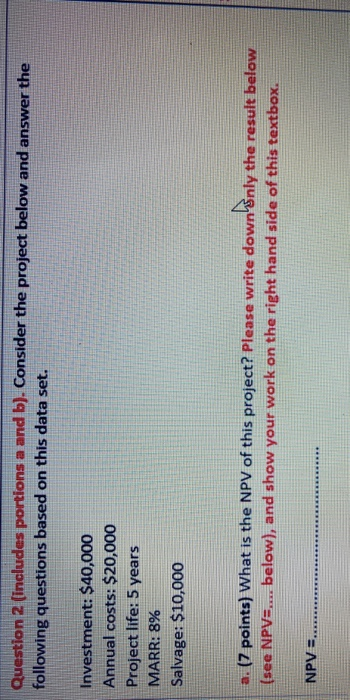 Question 2 (includes portions a and b). Consider