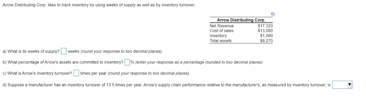 Arrow Distributing Corp. likes to track inventory
