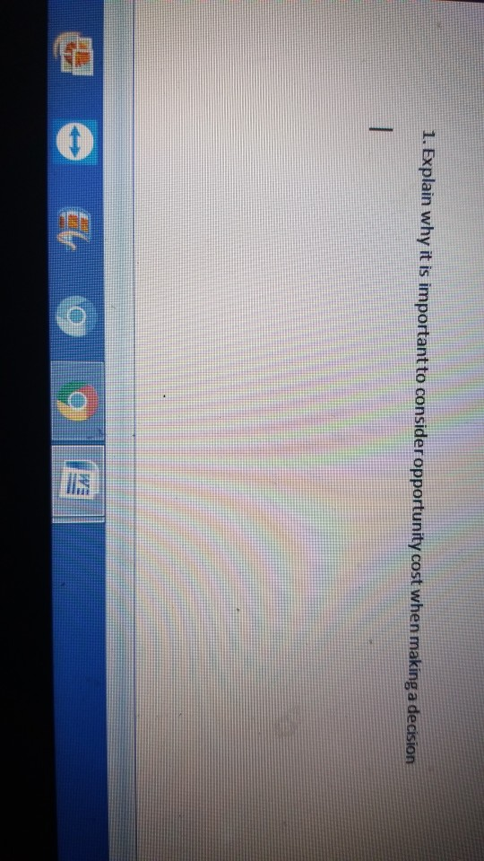 1. Explain why it is important to consider