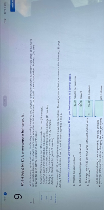 HW 2 Swed Help Save & Exit Check 9 PA 4-4 (Algo)
