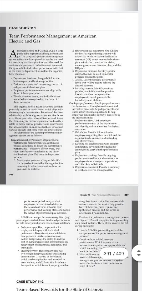 in case study Team performance management at