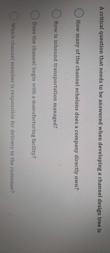 A critical question that needs to be answered