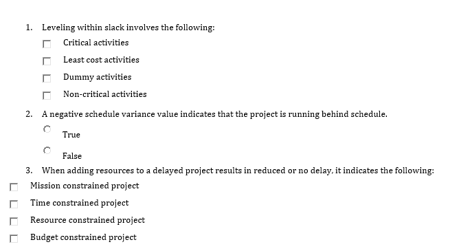 1. Leveling within slack involves the following: