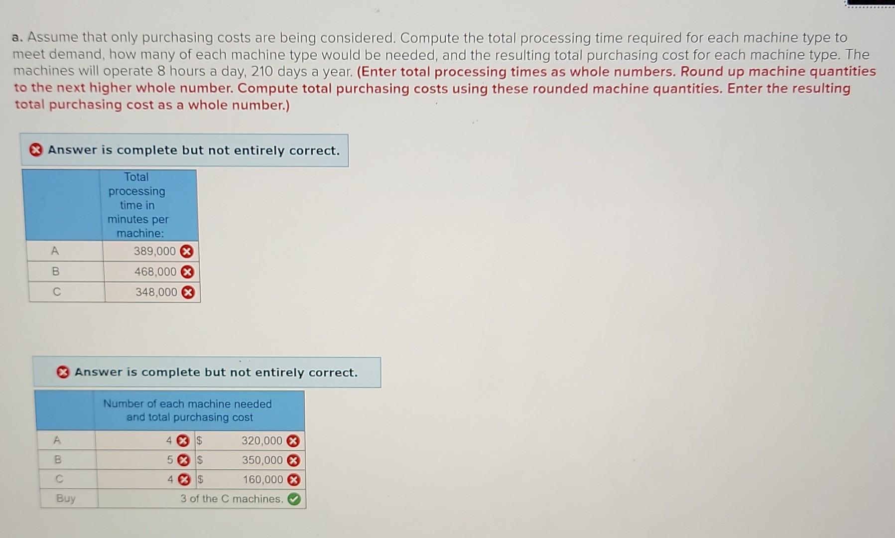A manager must decide which type of machine to