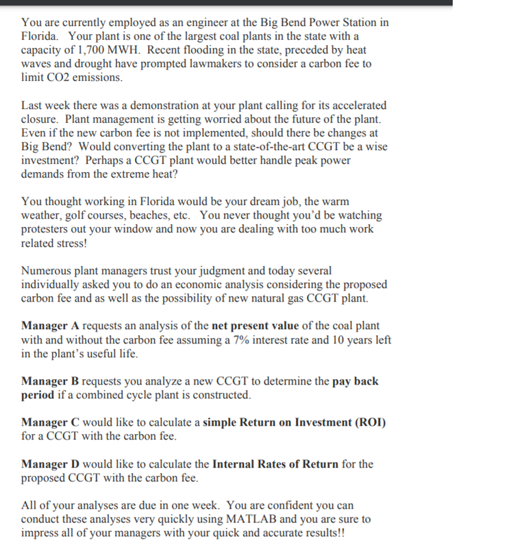 QUESTION 1 Calculate the Net Present Value [in