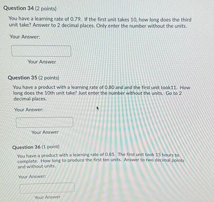 Question 33 (2 points) Your work for a large