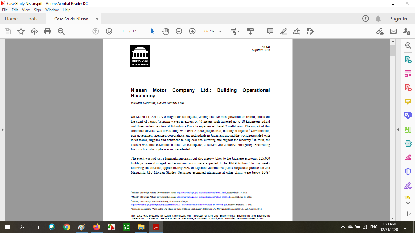 - A Case Study Nissan.pdf - Adobe Acrobat Reader