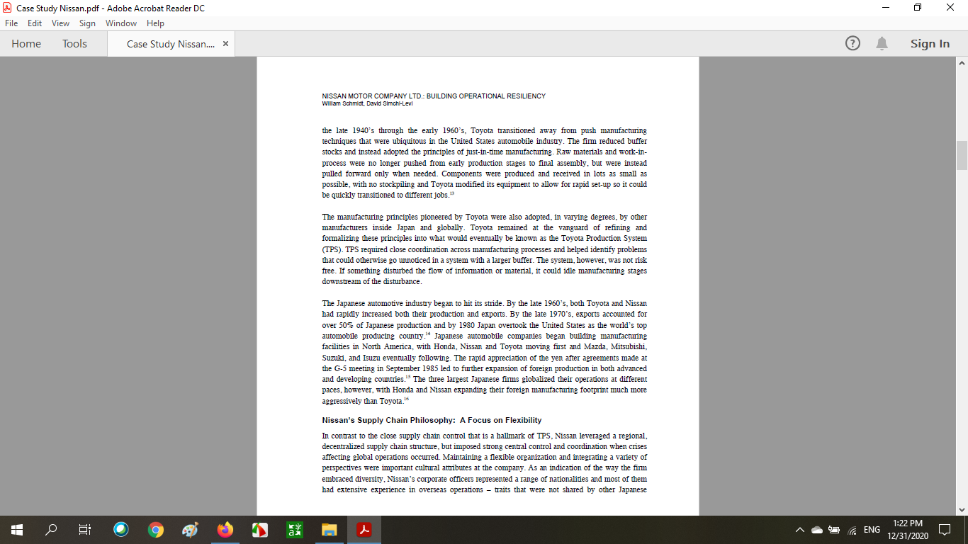 - A Case Study Nissan.pdf - Adobe Acrobat Reader