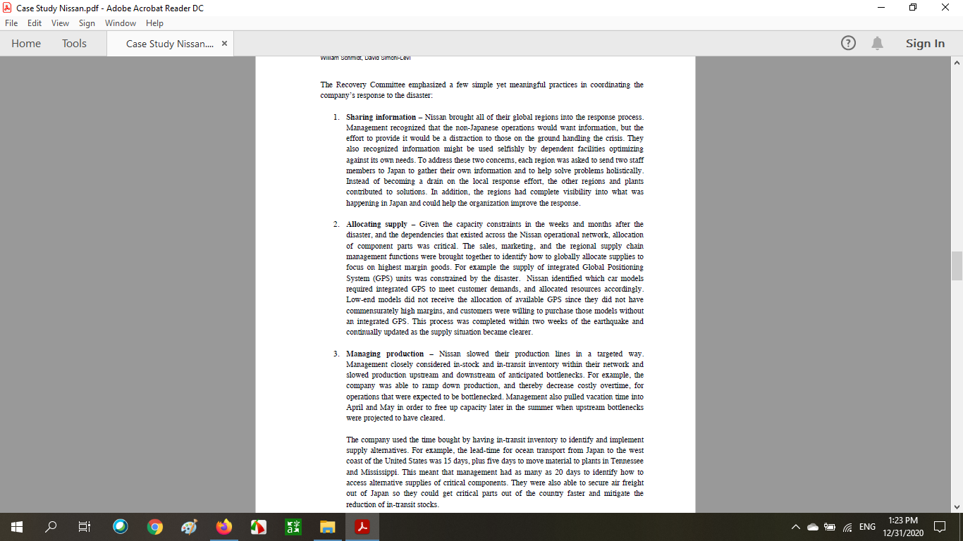 - A Case Study Nissan.pdf - Adobe Acrobat Reader