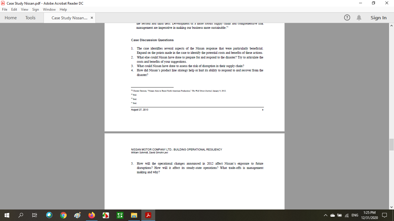 - A Case Study Nissan.pdf - Adobe Acrobat Reader