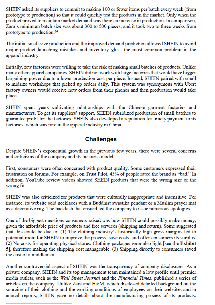 1. 1.Discuss SHEINs key issues, competencies,