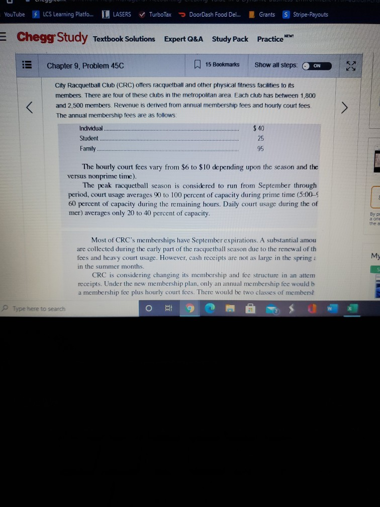 please show work in excel YouTube LCS Learning