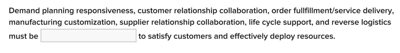 Demand planning responsiveness, customer
