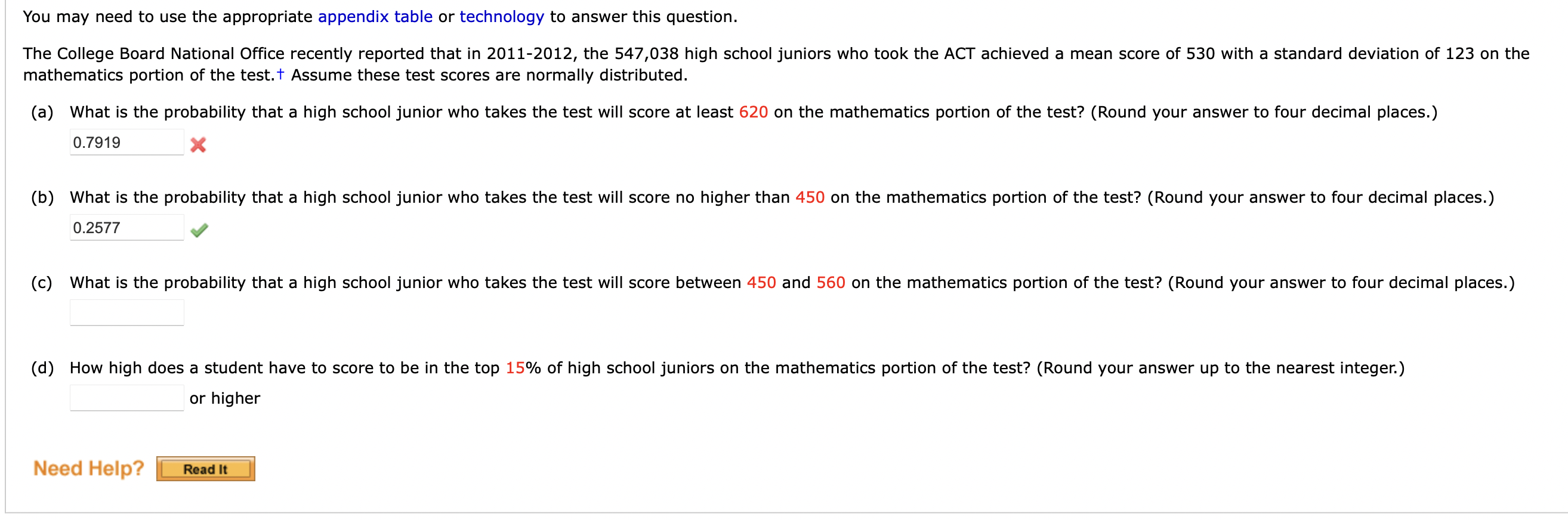 You may need to use the appropriate appendix