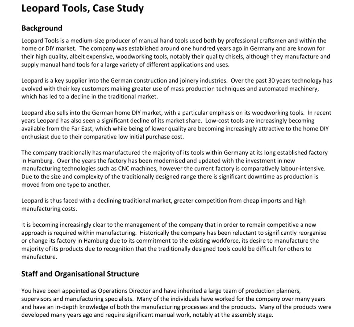 Leopard Tools, Case Study Background Leopard