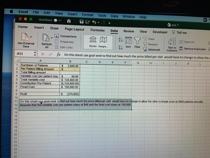 when i use the goal seek analysis it changes the