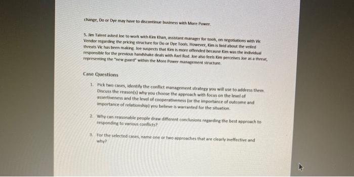 Case: Choosing Your Approach to resolving