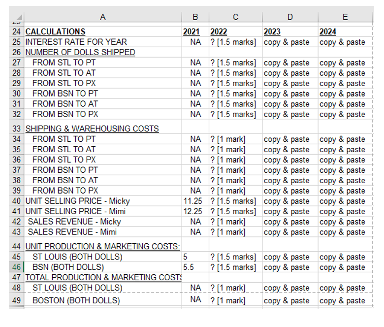 Question1 (40 marks) Refer to Table 1. Write the