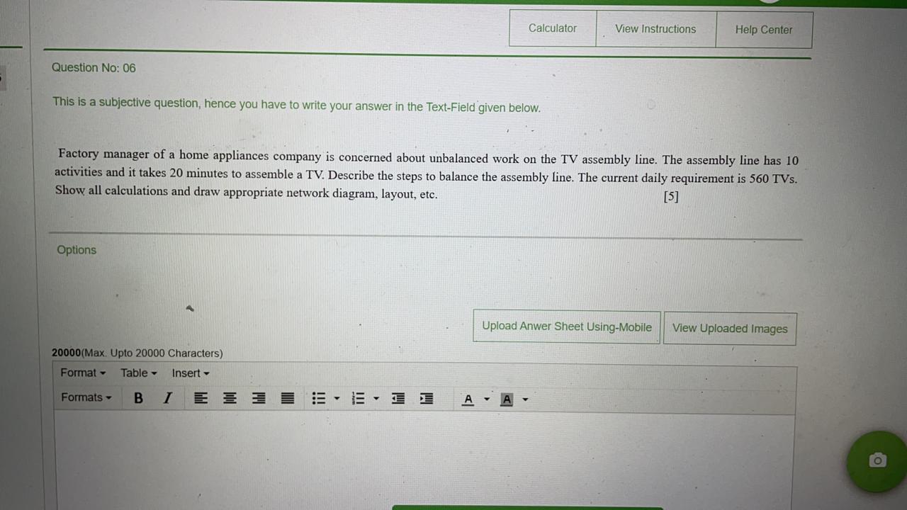 Calculator View Instructions Help Center Question