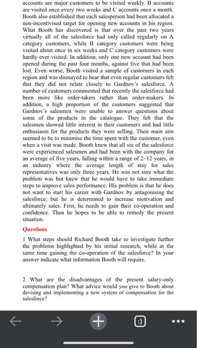 Gardnov Ltd Richard Booth is worried. It is the