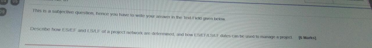 09 This is a subjective question, hence you have