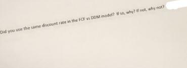 Did you use the same discount rate in the FCF US