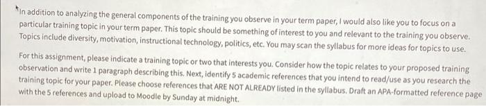 The training i am observing is Hazing prevention