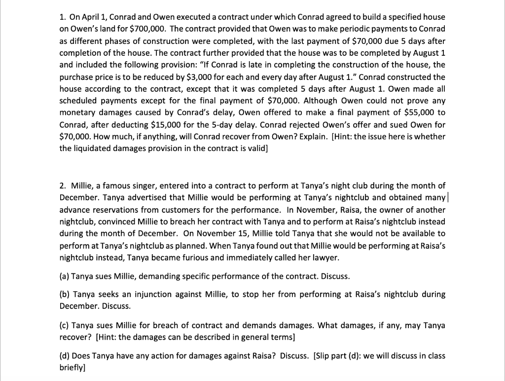 Additional Problems 1 & 2, Chapter 15 1. On April