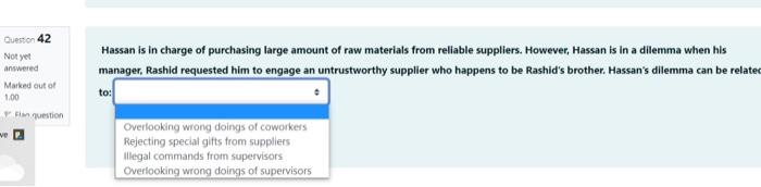 just write options no need to explain Question 42