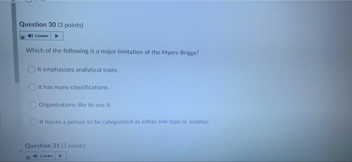 need this fast will like Question 29 (3 points)