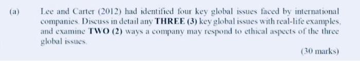 (a) Lee and Carter (2012) had identified four key