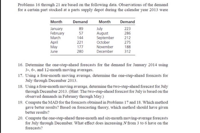 Problems 16 through 21 are based on the following