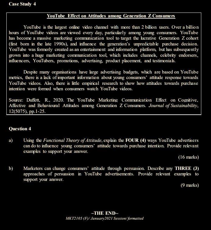 Case Study 4 YouTube Effect on Attitudes among