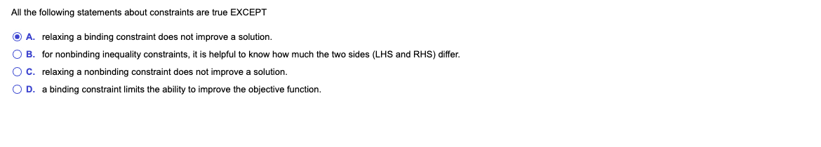 An =( equal to ) constraint is often used for