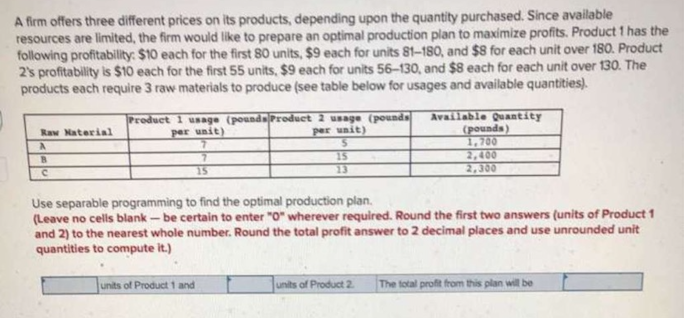 Please i need the answer quick. A firm offers