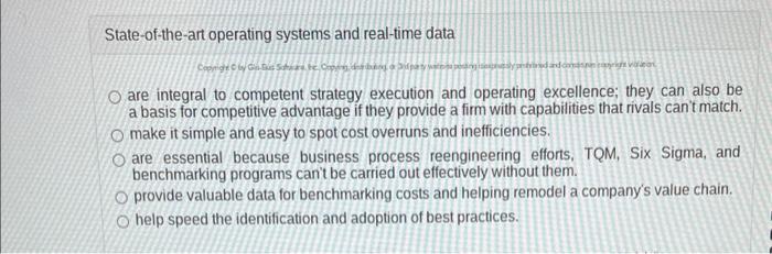 State-of-the-art operating systems and real-time
