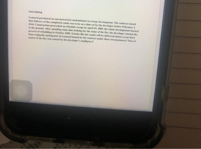 Case Solving Land purchased constructed