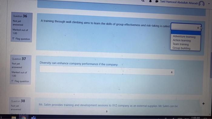Question 30 Not yet To successfully manage a