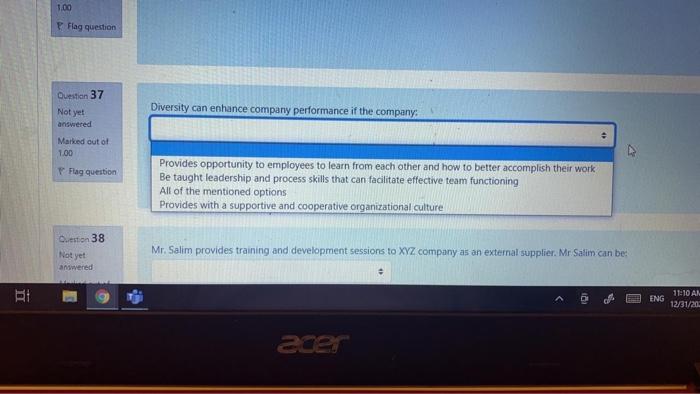 Question 30 Not yet To successfully manage a