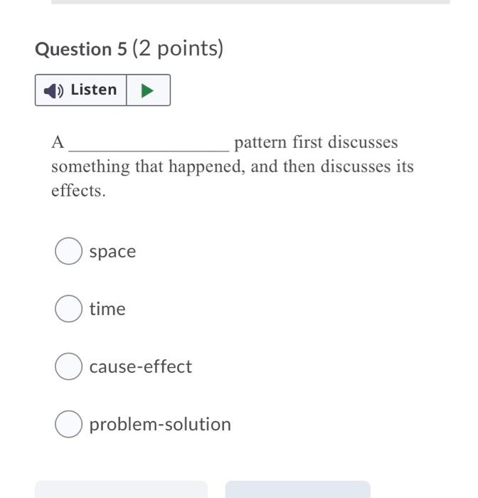 Question 1 (2 points) 1) Listen fallacy unfairly