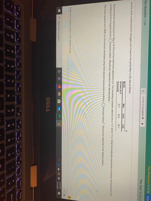 Time Remaining: 01:27.05 Sur This Question: 2 pts