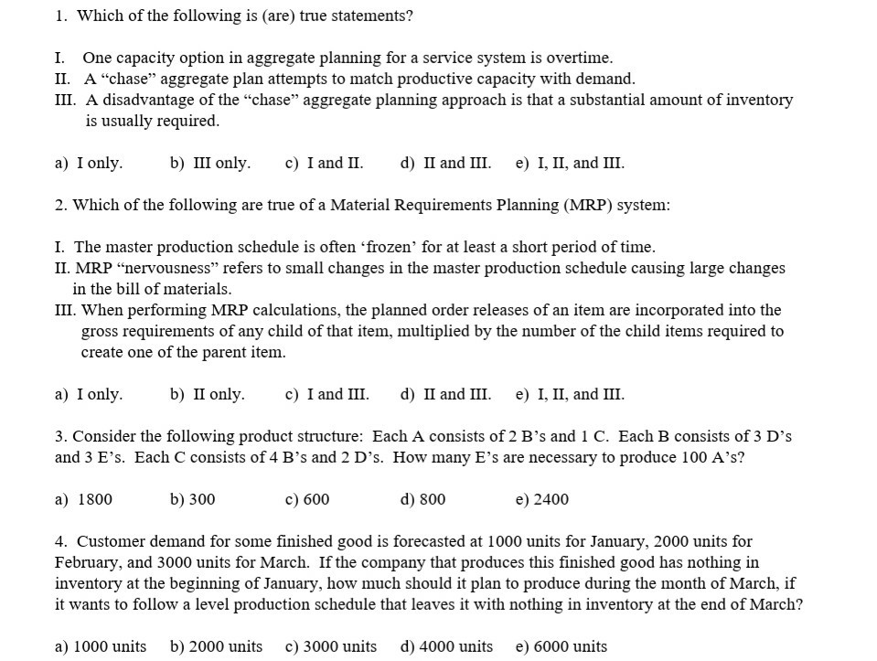 checking answers 1. Which of the following is