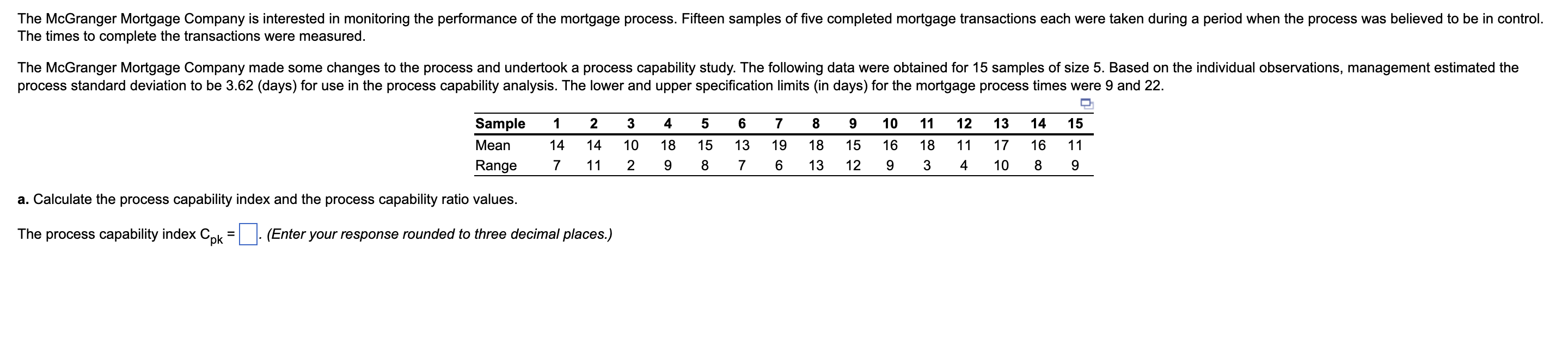 The McGranger Mortgage Company is interested in