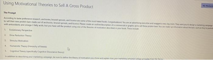 Using Motivational Theories to Sell A Gross